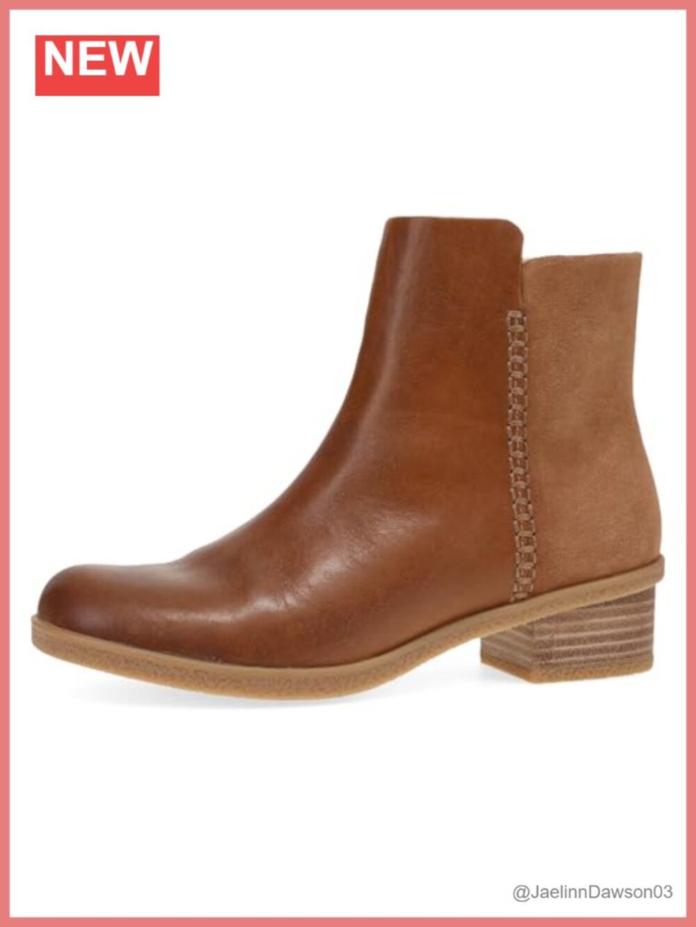 Dansko Denay Ankle Bootie Waterproof Leather Zip Closure